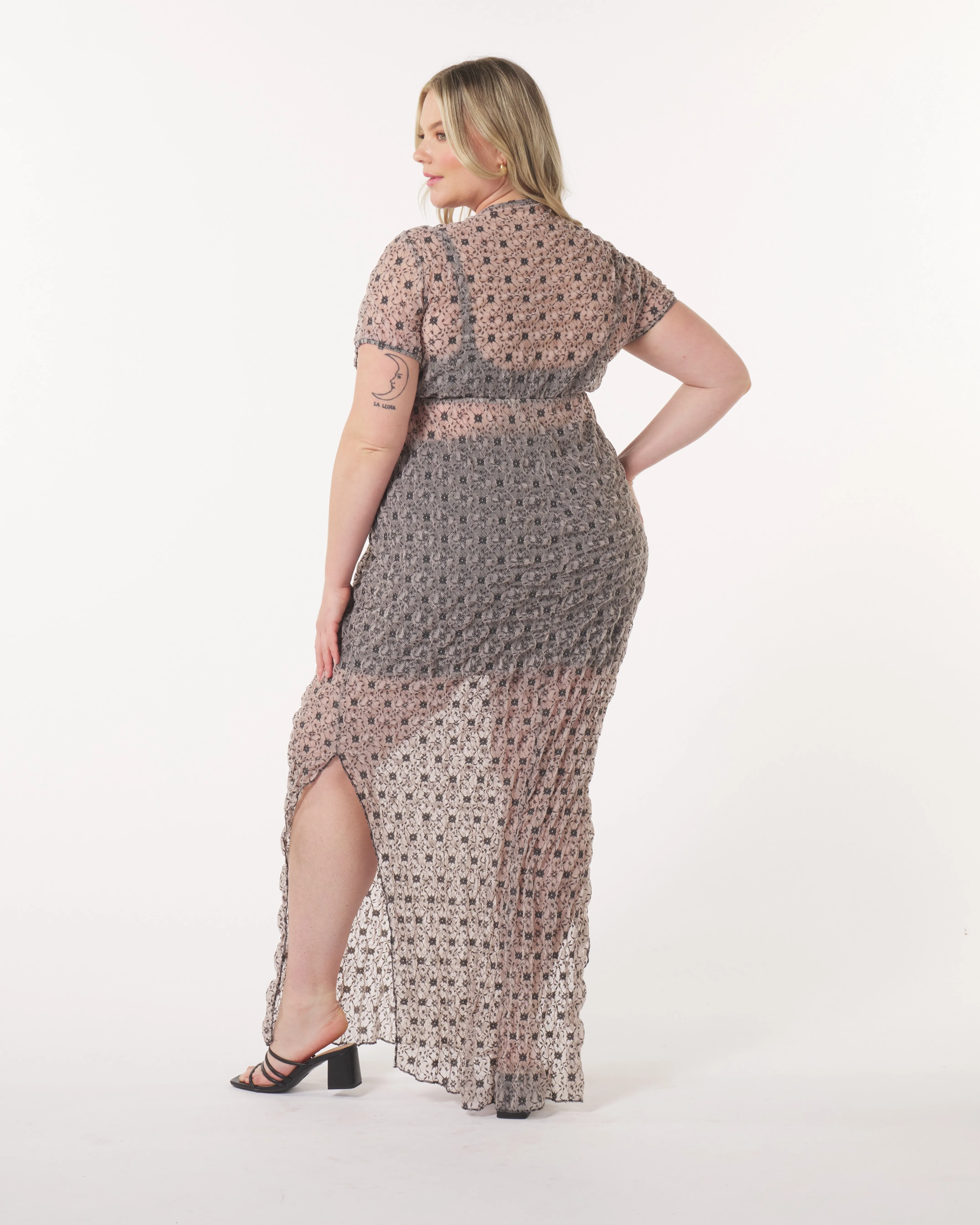 Daisy Maxi Dress in Lace Mesh sold by What Lo Wants product image thumbnail 4