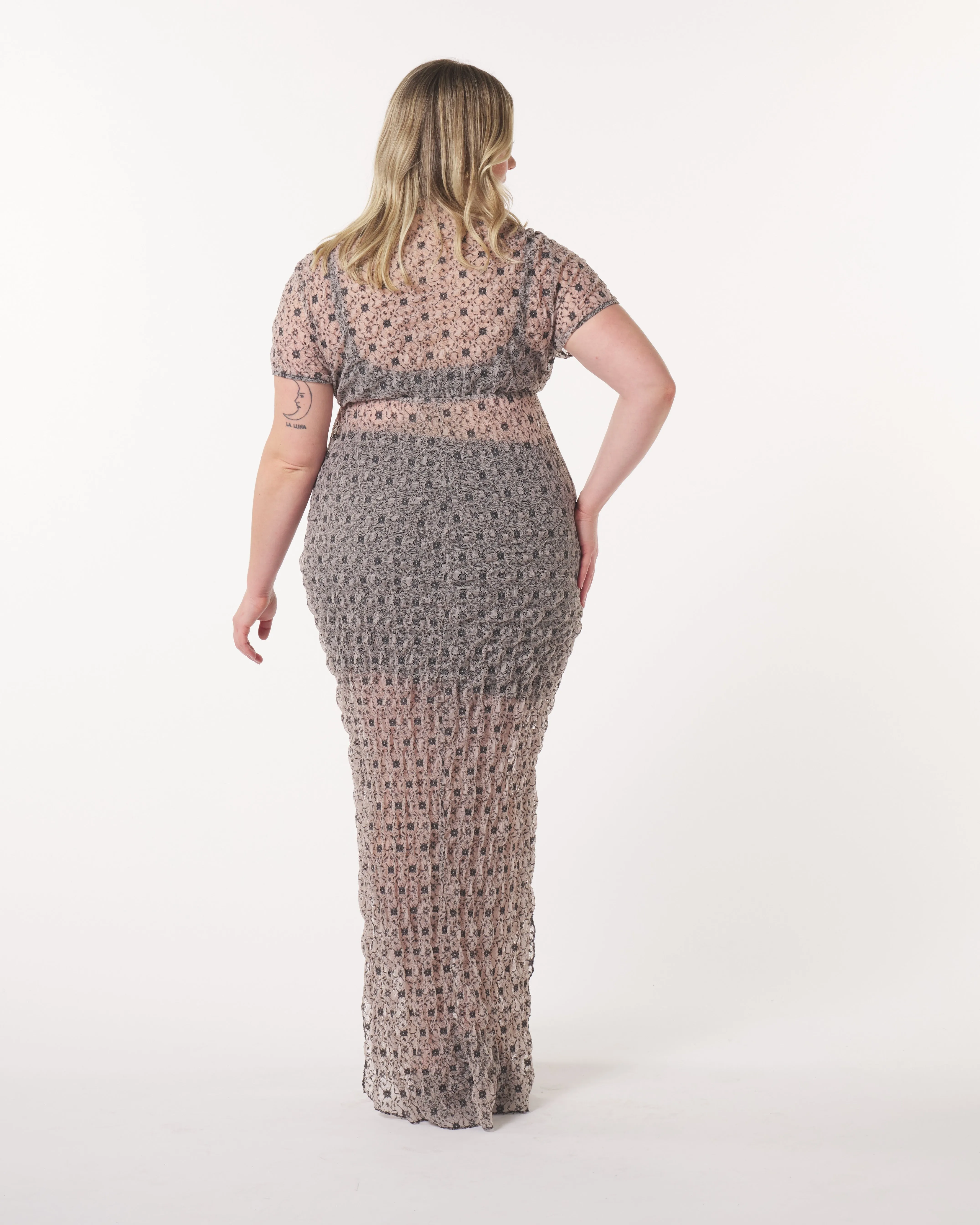 Daisy Maxi Dress in Lace Mesh sold by What Lo Wants product image thumbnail 3
