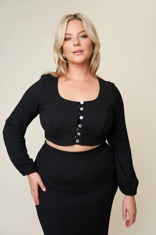 Carly Cropped Blouse sold by What Lo Wants