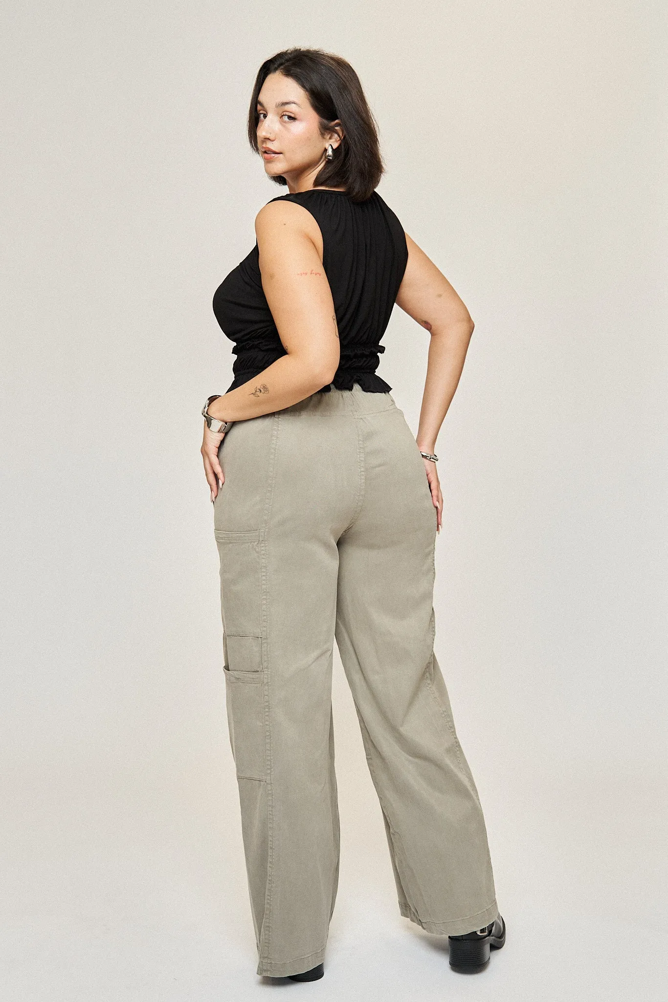 Molly Smocked Corset Tank in Black sold by What Lo Wants product image thumbnail 3