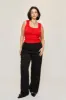 Molly Smocked Corset Tank in Cherry sold by What Lo Wants