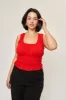 Molly Smocked Corset Tank in Cherry sold by What Lo Wants