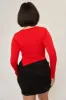 Chloe Asymmetrical Split Top in Cherry sold by What Lo Wants
