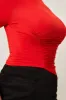 Chloe Asymmetrical Split Top in Cherry sold by What Lo Wants
