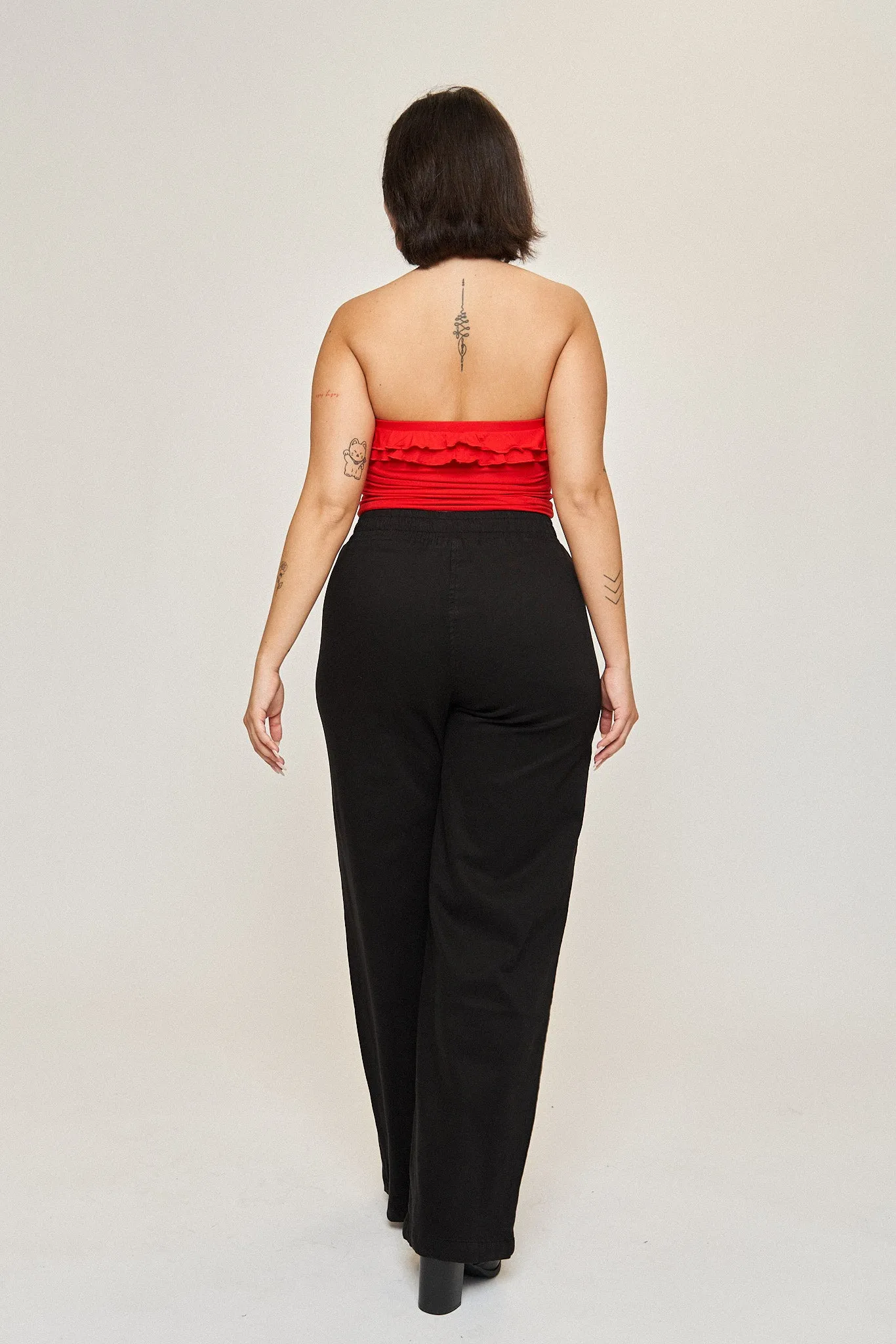 Maya Cotton Tencel Ease Pant in Black sold by What Lo Wants product image thumbnail 3