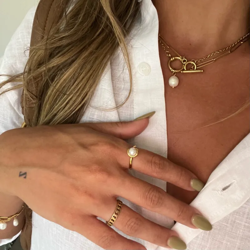 Ellie Vail - Dorit Pearl Necklace sold by What Lo Wants