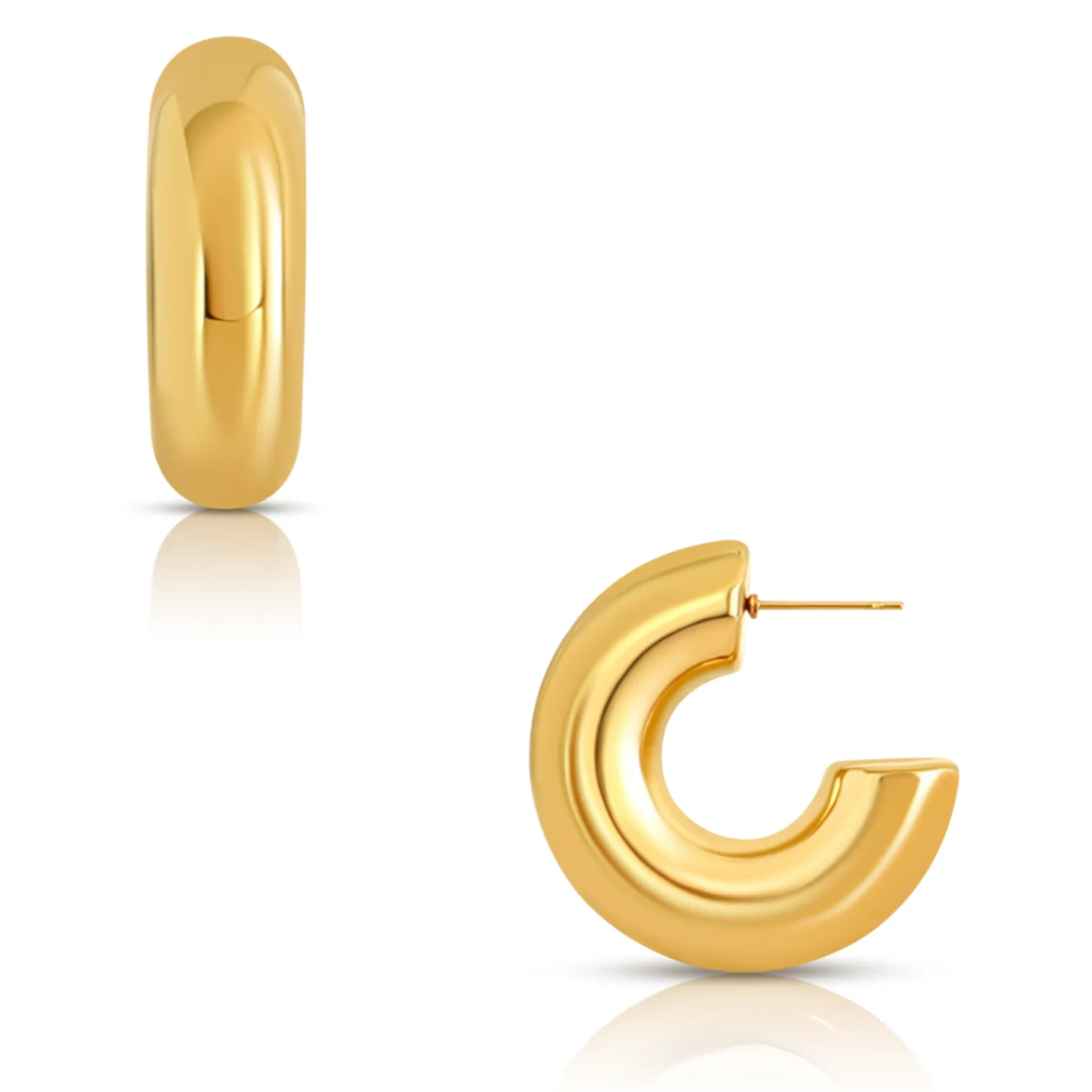 Ellie Vail - Marisol Tube Hoop Earring sold by What Lo Wants product image thumbnail 3