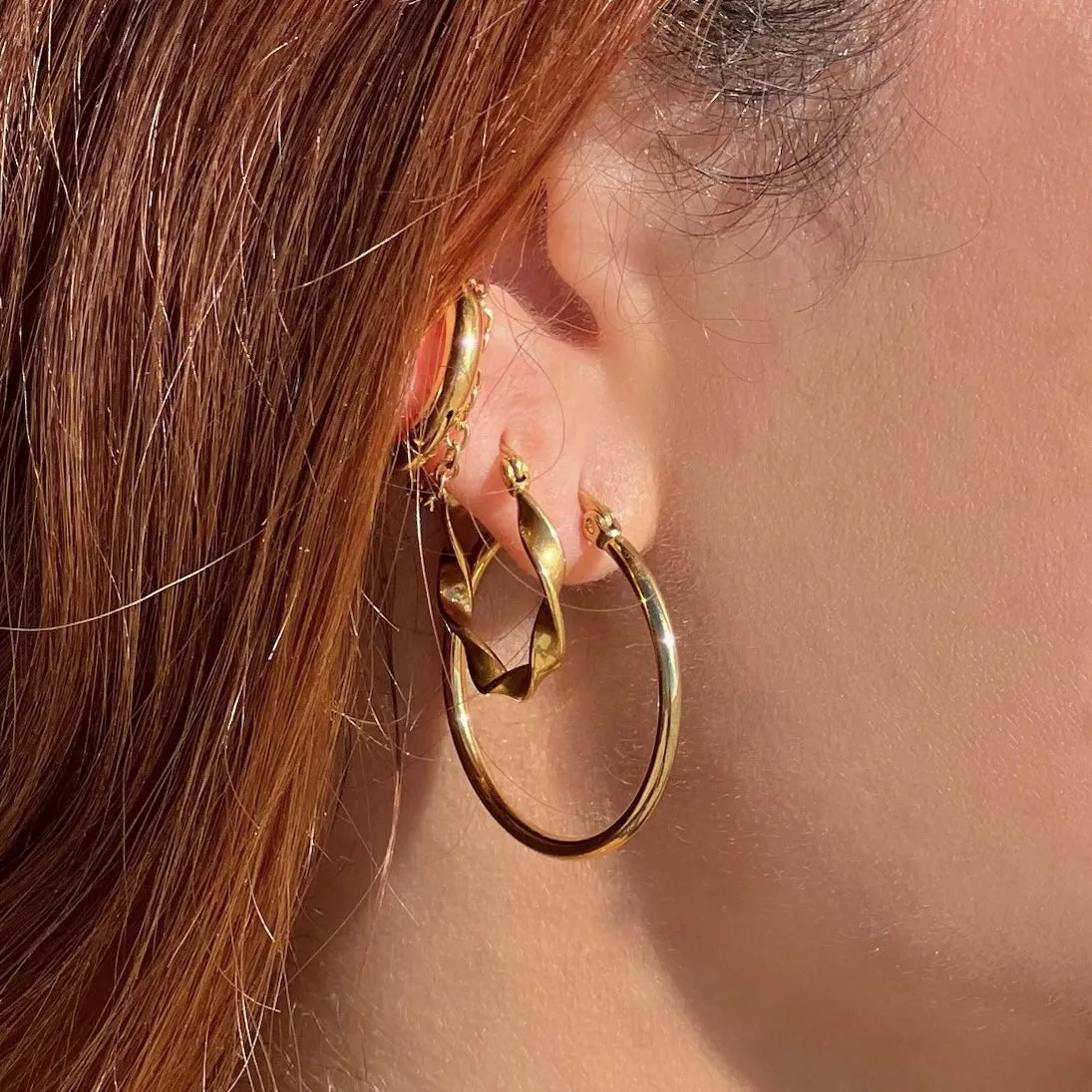 Ellie Vail - Laurette Medium Hoop Earring sold by What Lo Wants