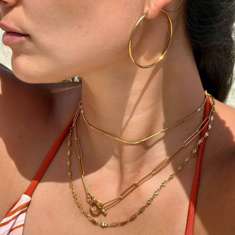 Ellie Vail - Laurette Large Hoop Earring sold by What Lo Wants