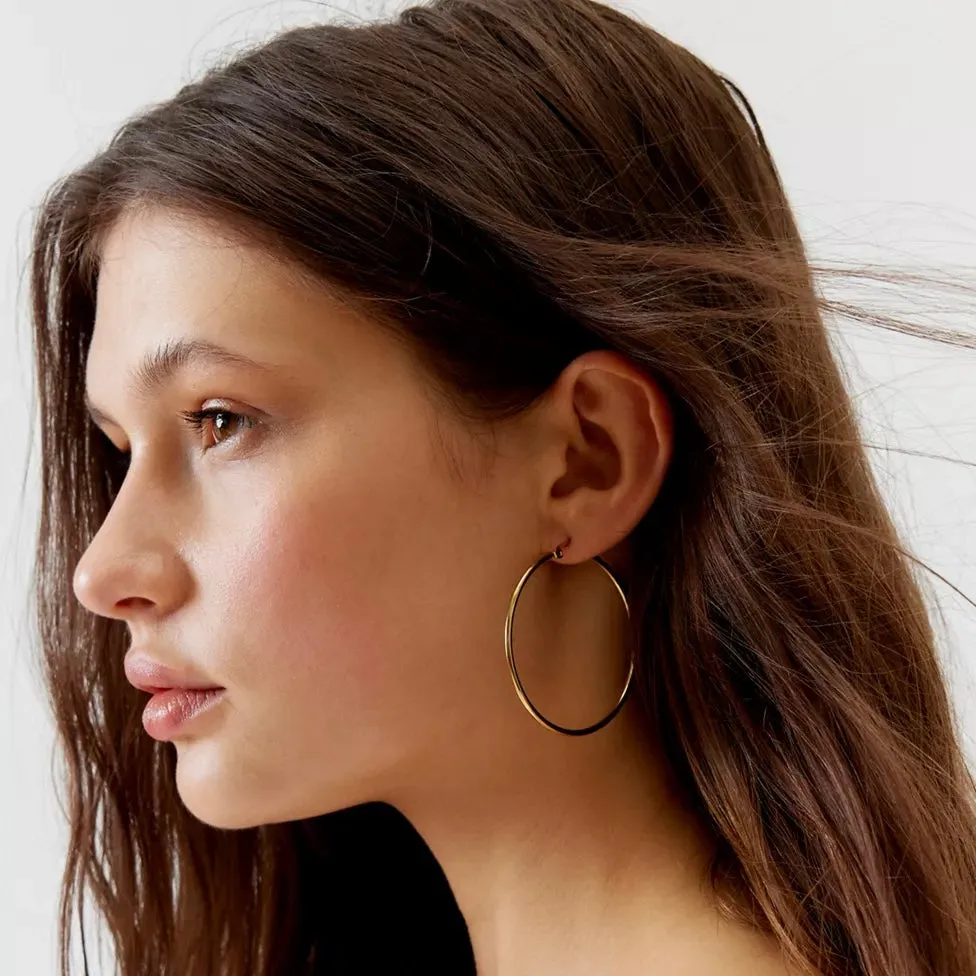 Ellie Vail - Laurette Large Hoop Earring sold by What Lo Wants product image thumbnail 4