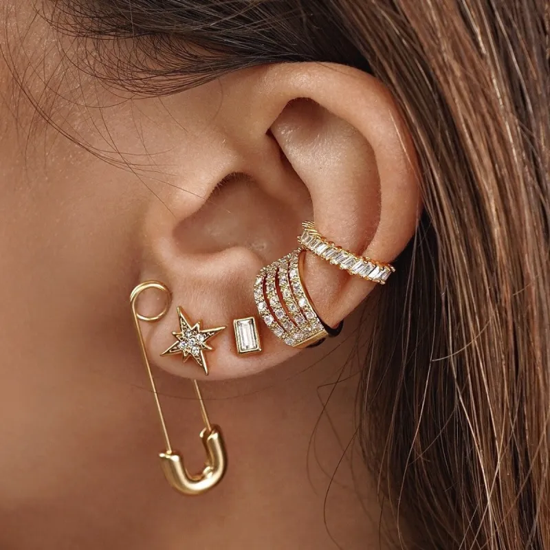 Ellie Vail - Abi Safety Pin Earring sold by What Lo Wants
