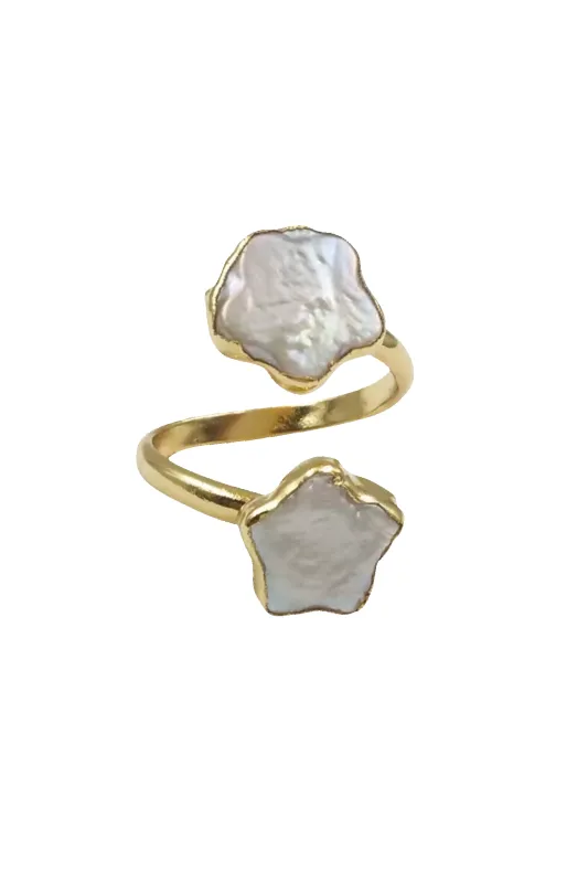 Flora Pearl Ring sold by What Lo Wants