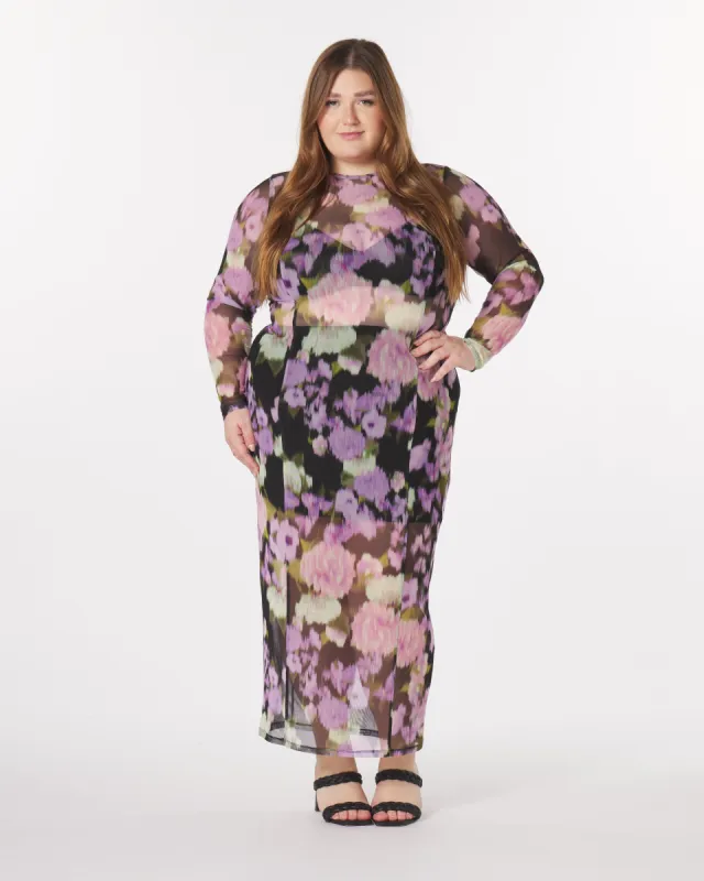 “Florencia” Maxi Dress in Jaded Floral sold by What Lo Wants