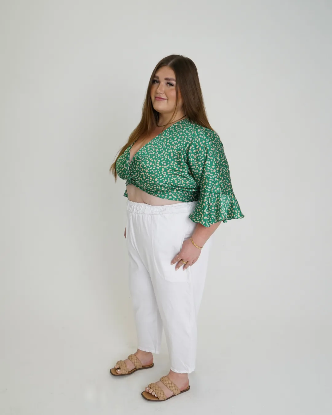 Leah Cotton Tencel Crop Pant sold by What Lo Wants product image thumbnail 2