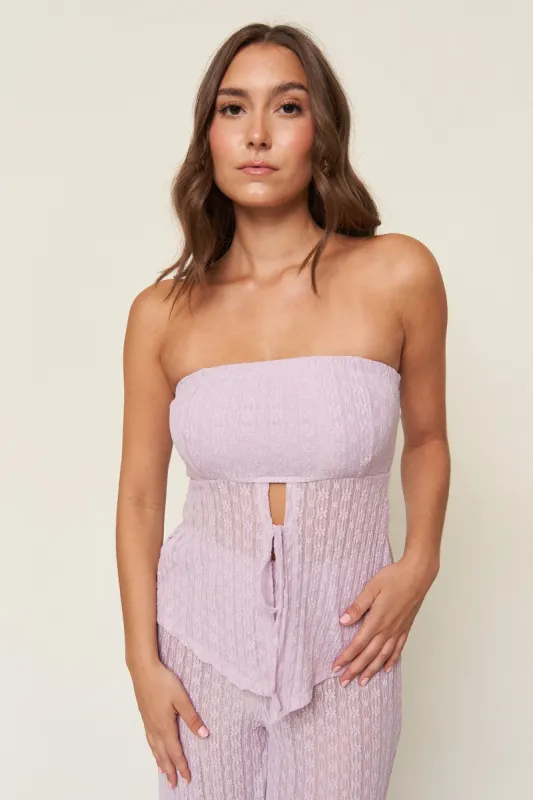 Elaine Lace Bandeau Top sold by What Lo Wants