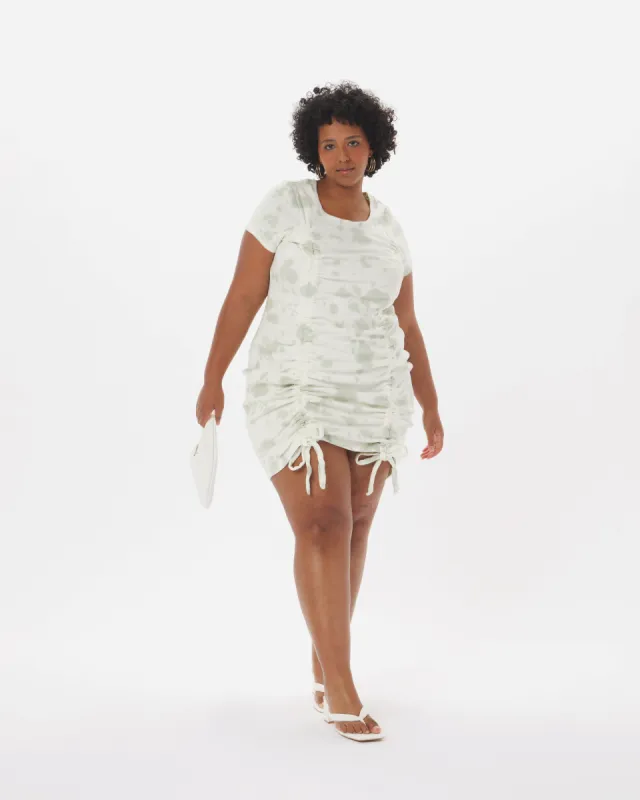 Pamela Cotton Rib Dress in Sage sold by What Lo Wants