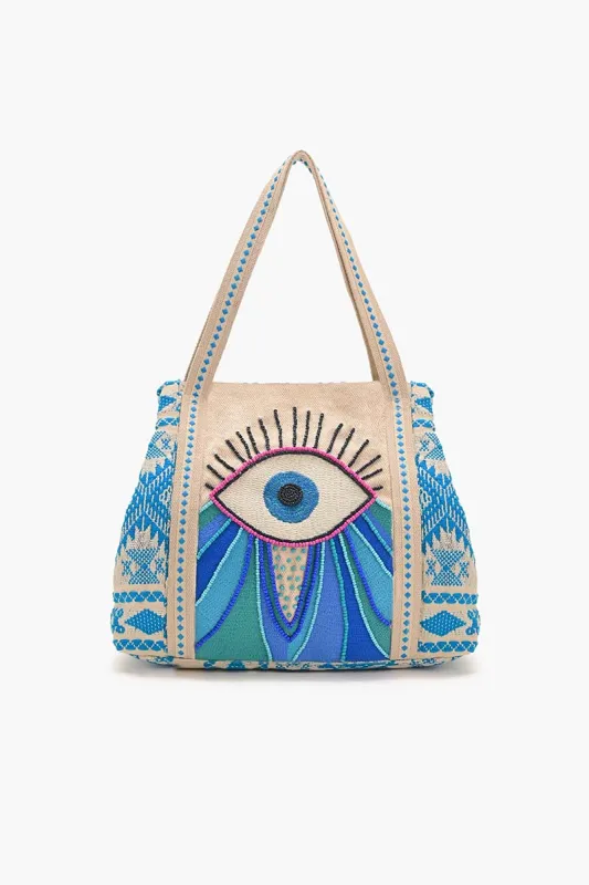 Wanderlust Evil Eye Tote sold by America & Beyond