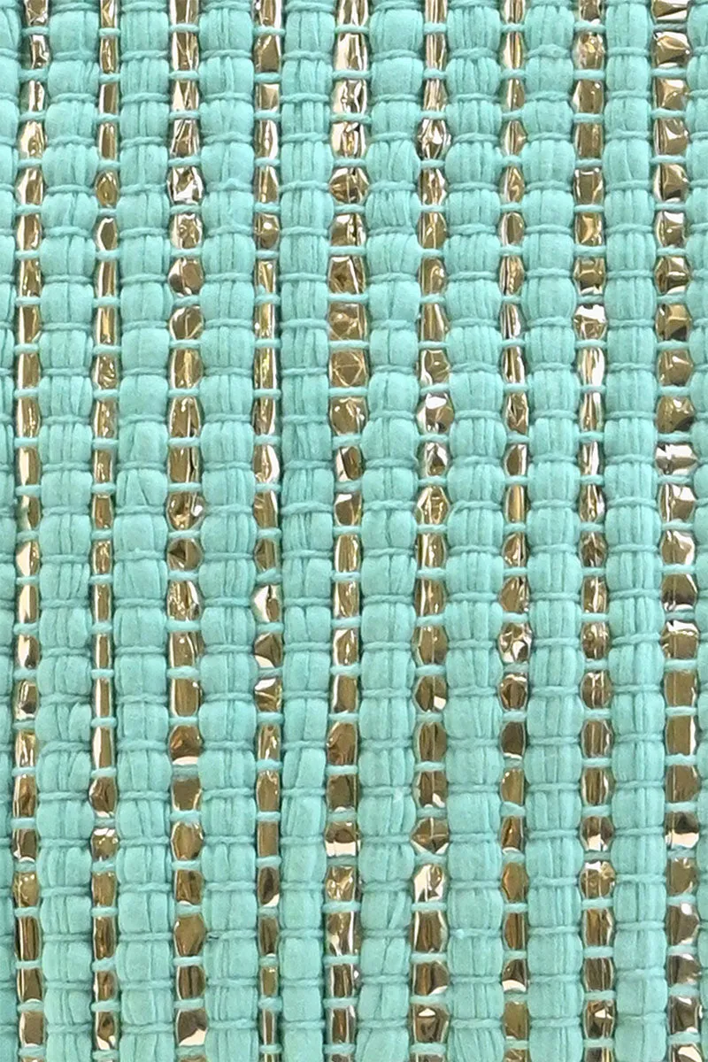 Natural Beauty Upcyled Hand Woven Mint Tote sold by America & Beyond product image thumbnail 2