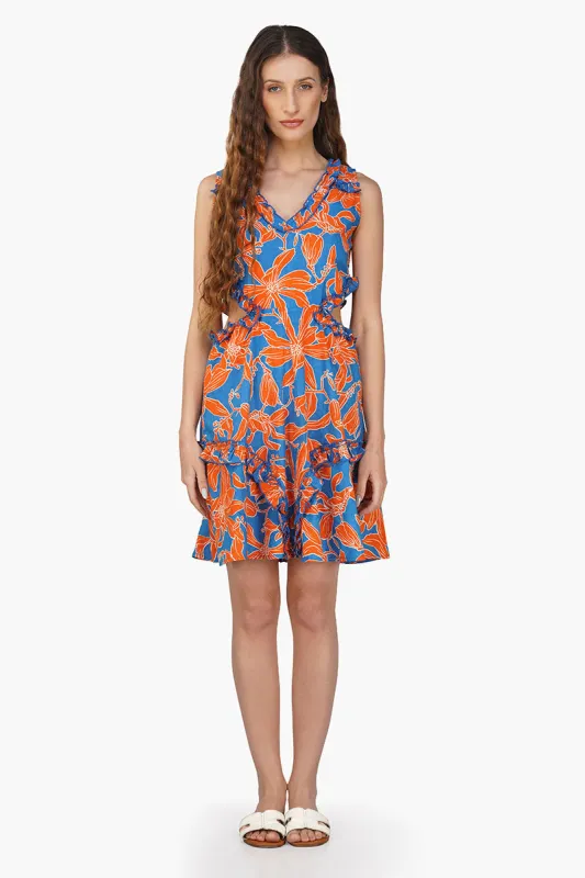 Apricot Beauty Printed Short Dress sold by America & Beyond