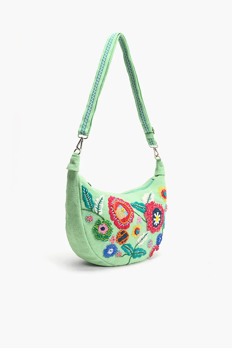 Blue Bloom Bouquet Shoulder Bag sold by America & Beyond product image thumbnail 3