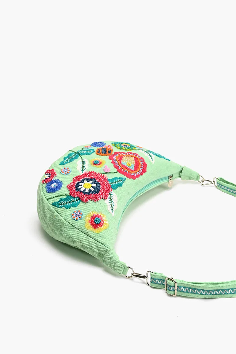 Blue Bloom Bouquet Shoulder Bag sold by America & Beyond product image thumbnail 4