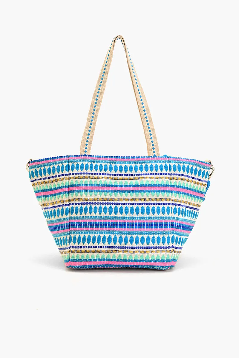 Blue Wave Embellished Tote sold by America & Beyond product image thumbnail 4