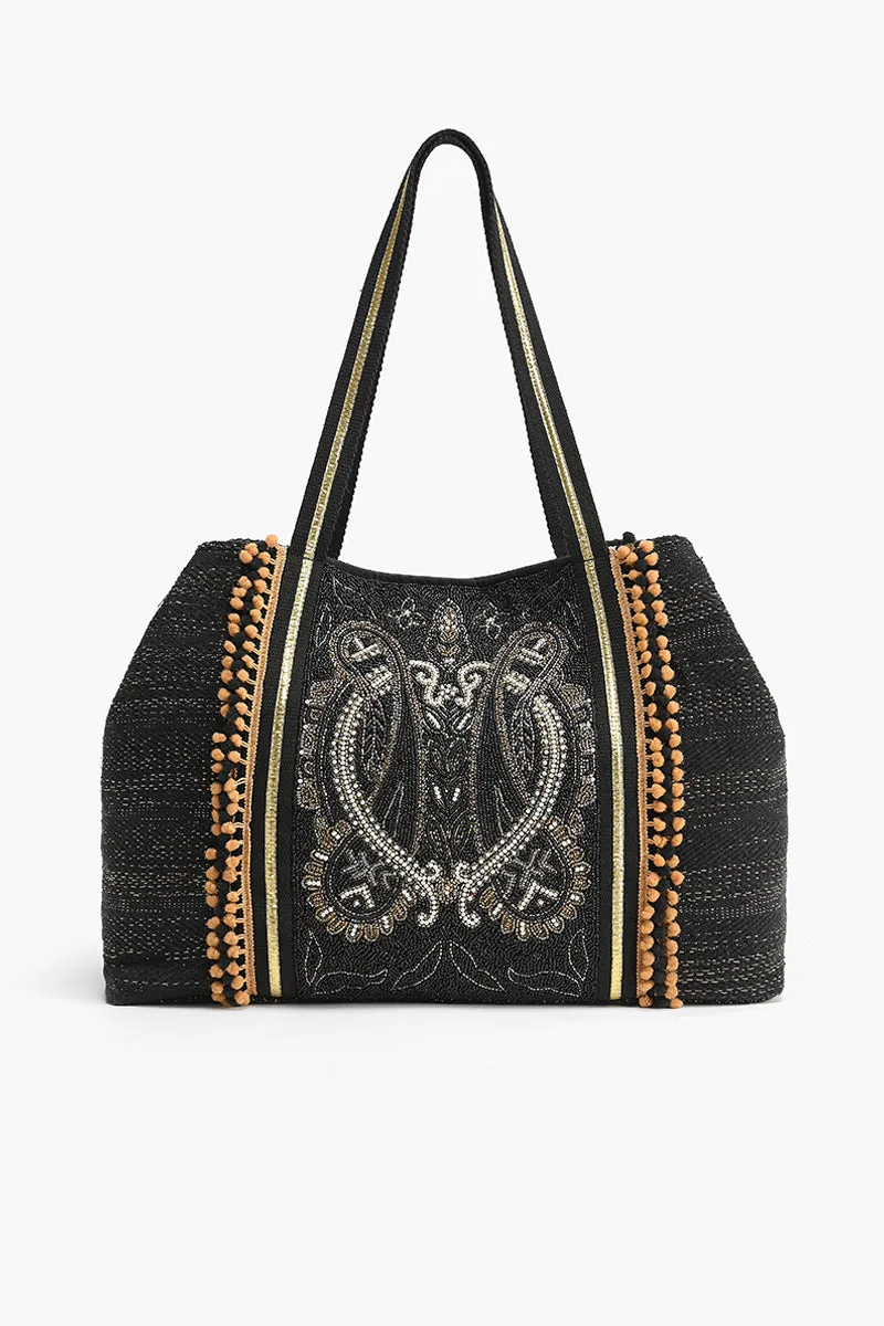 Old World Embellished Tote sold by America & Beyond