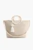 Birch Lurex Durrie Cane Handle Hand Woven Large White Tote sold by America & Beyond