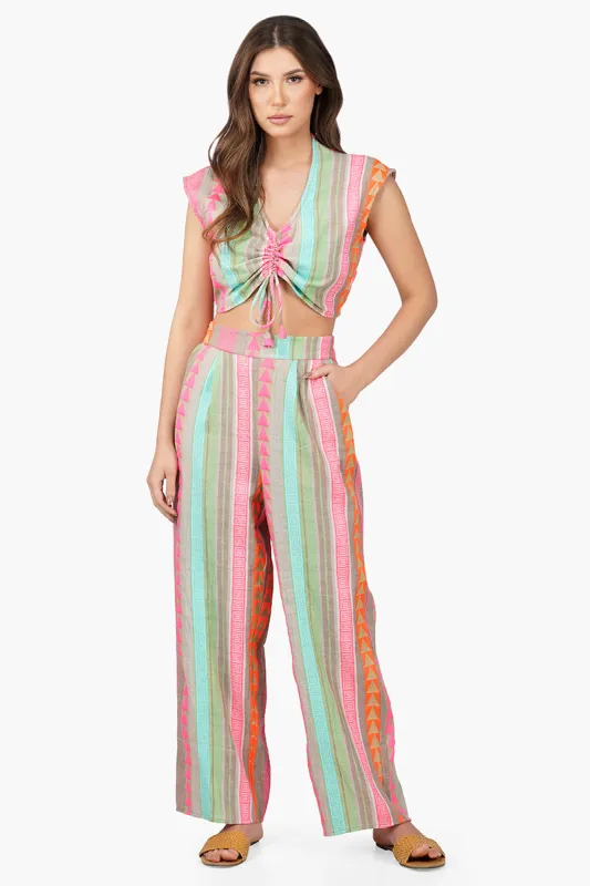 Dora Yarn Dyed Striped Pants sold by America & Beyond