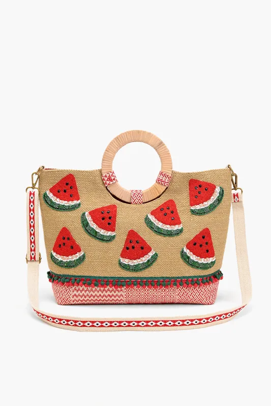 Watermelon Waves Cane Handle Tote sold by America & Beyond