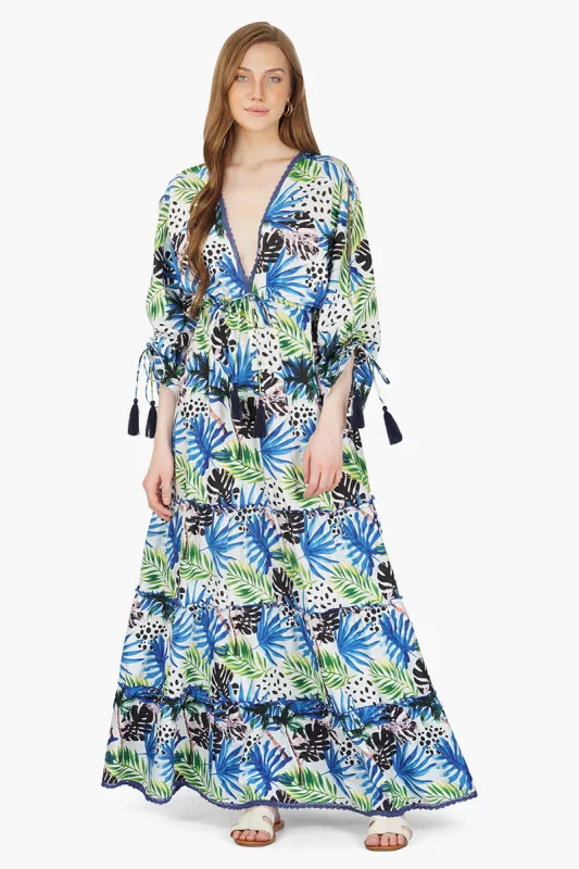 Eva Forest Printed Maxi Dress sold by America & Beyond
