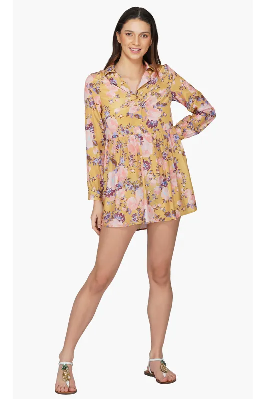 Golden Garden Short Dress sold by America & Beyond
