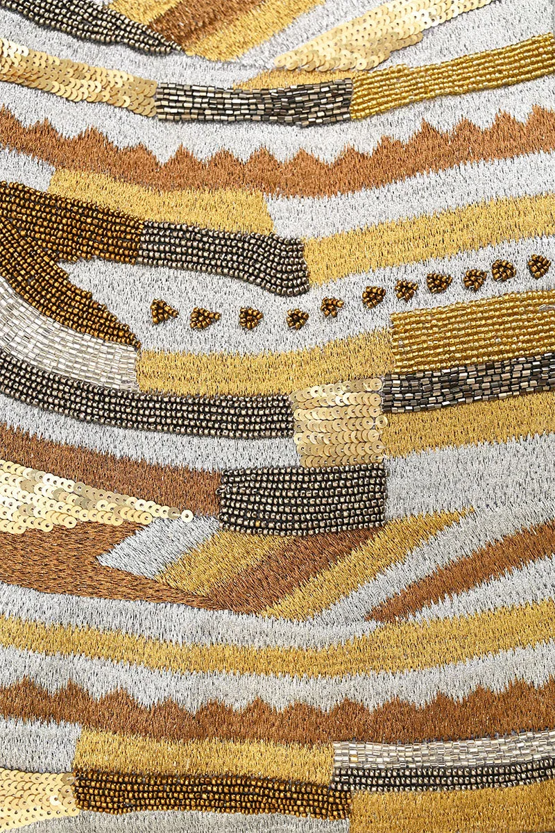 Luxe silver Embellished multi-purpose tote sold by America & Beyond product image thumbnail 2