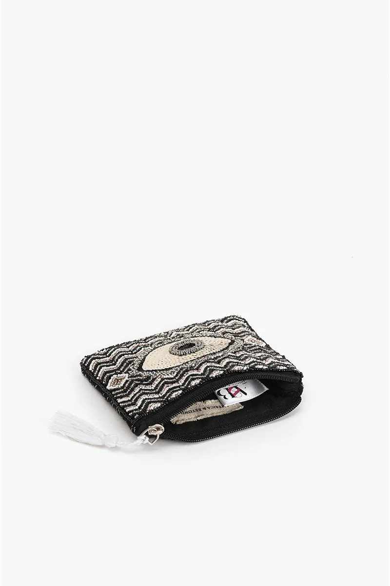 Midnight Embellished Evil Eye Mini Pouches sold by America & Beyond product image thumbnail 3