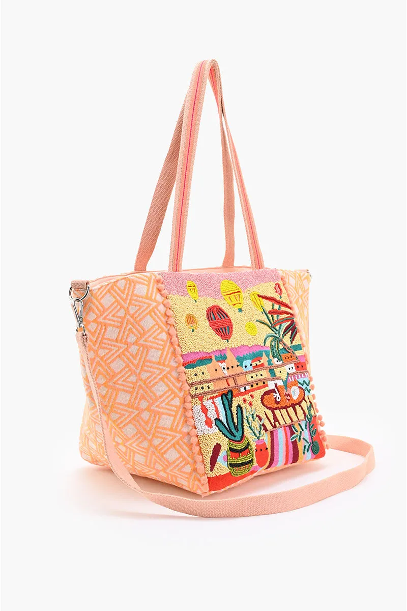 Orange Hot Air Balloon Embellished Tote sold by America & Beyond product image thumbnail 4