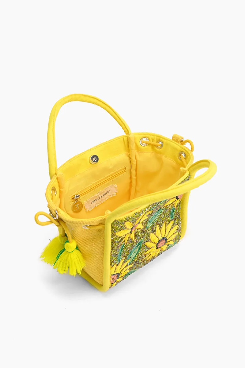Joyful Blooms Sunflower Handheld Bag sold by America & Beyond product image thumbnail 5