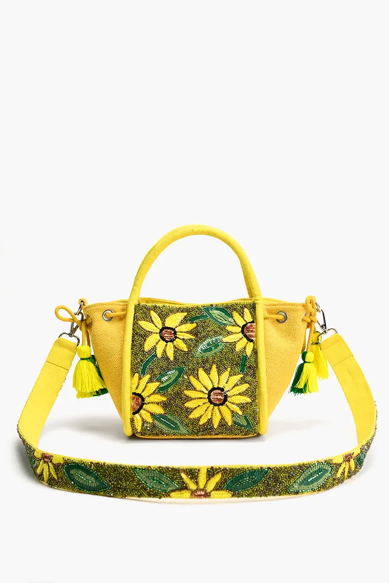 Joyful Blooms Sunflower Handheld Bag sold by America & Beyond