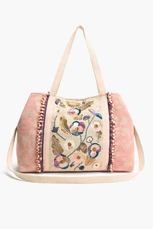 Pansy Chocolate Petal Paradise Tote sold by America & Beyond