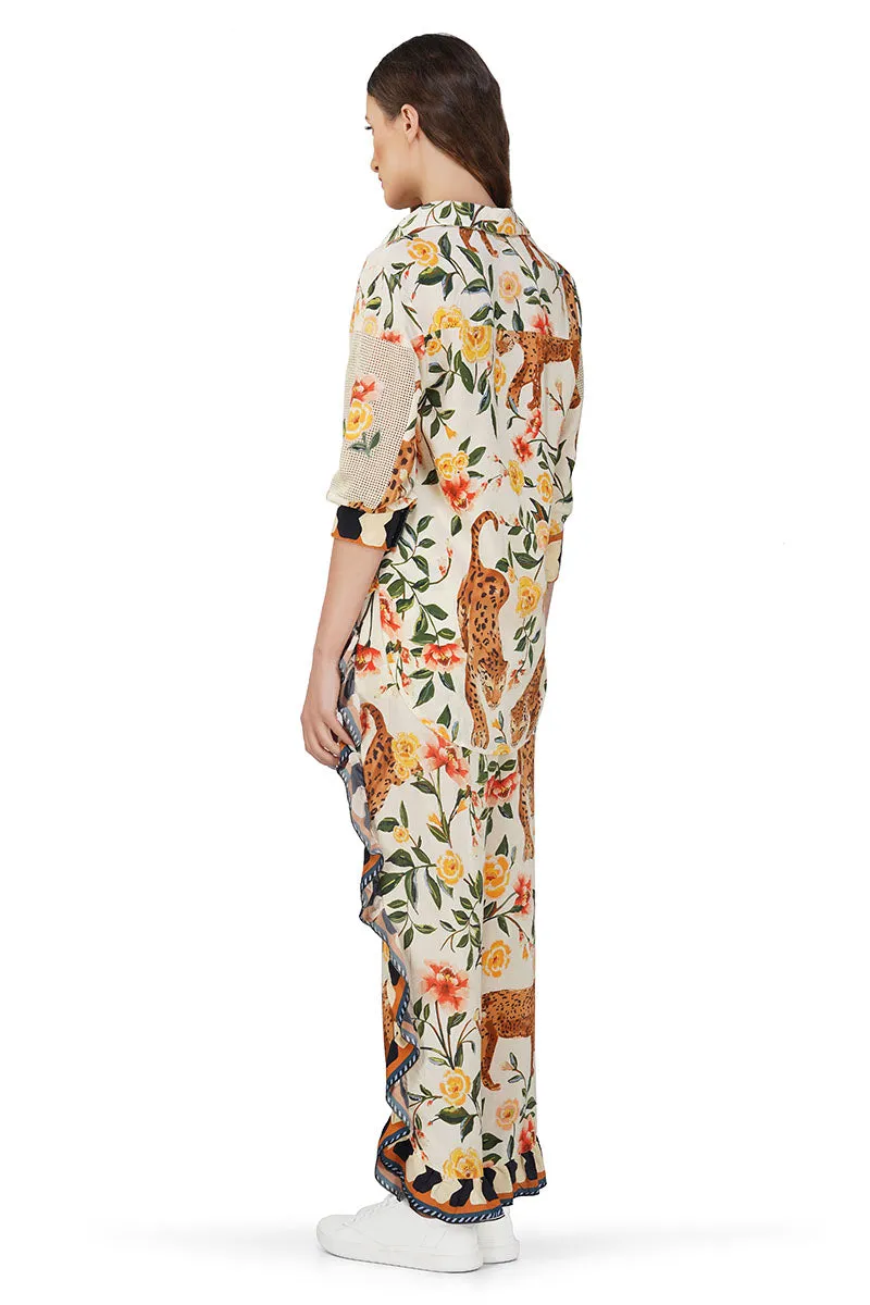 Jungle Cheetah Printed frill Pant sold by America & Beyond product image thumbnail 4