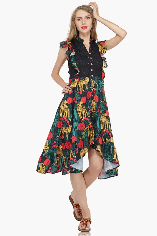 Jaguar Paradise High Low Dress sold by America & Beyond