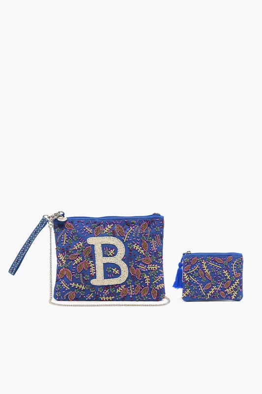 B Initial Embellished Pouch with Coin Bag sold by America & Beyond