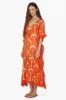 Sunset Palm Foil Tassel Kaftan sold by America & Beyond