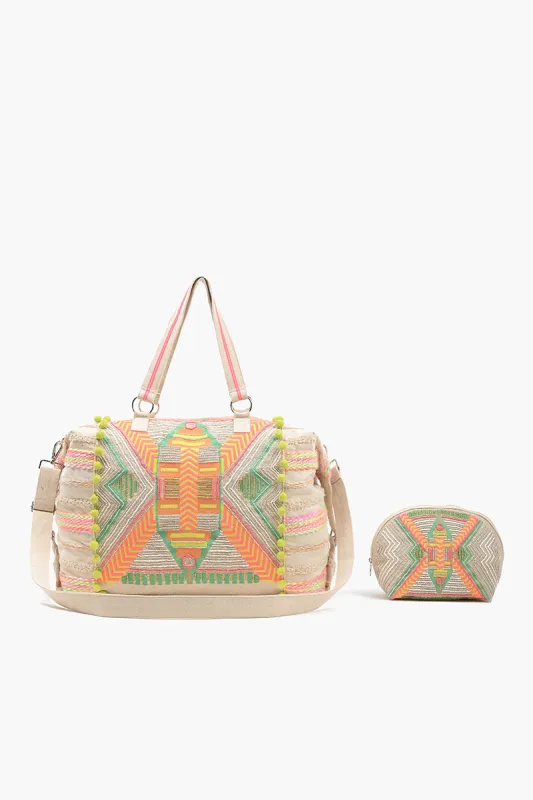 Weekend Travel Bag with Pouch Aztec Neon sold by America & Beyond