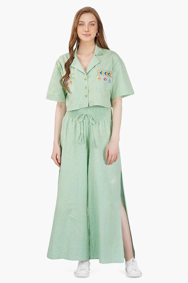 Mint Seersucker Pants sold by America & Beyond