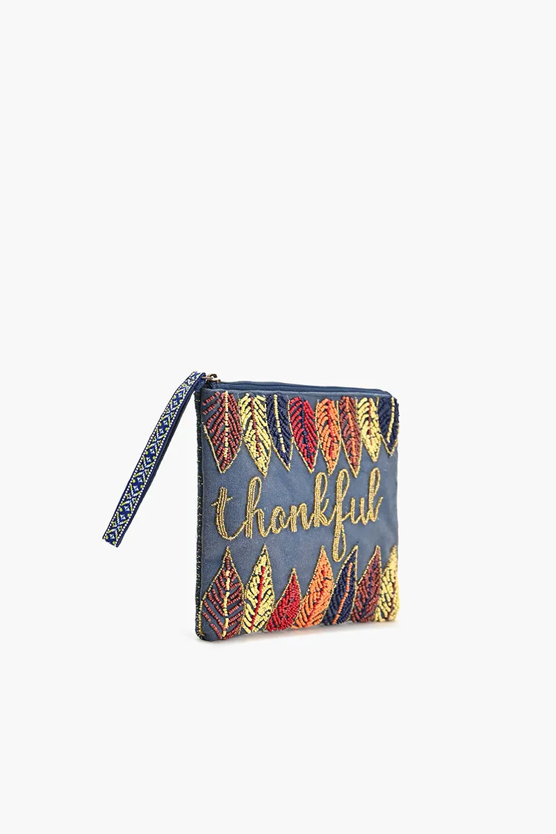 Thankful Embellished Wristlet Clutch sold by America & Beyond product image thumbnail 3