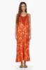 Sunset Palm Foil Tassel Maxi Dress sold by America & Beyond