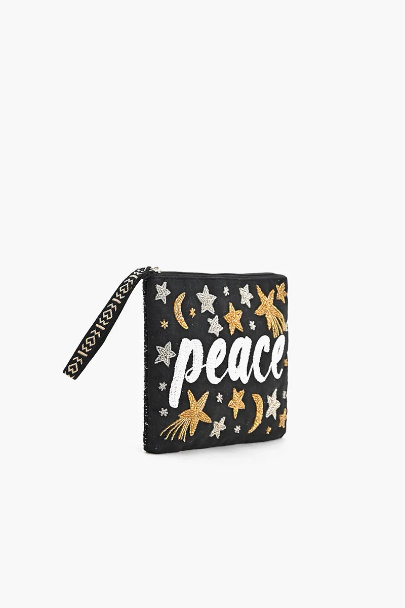 Peace Embellished Wristlet Clutch sold by America & Beyond product image thumbnail 3