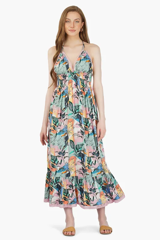 Palmrio Halter Dress sold by America & Beyond
