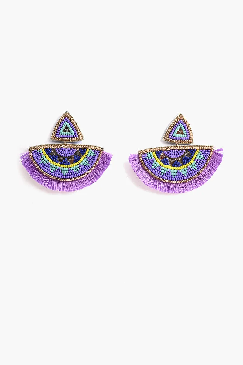 Ella Tribal Embellished Earrings sold by America & Beyond