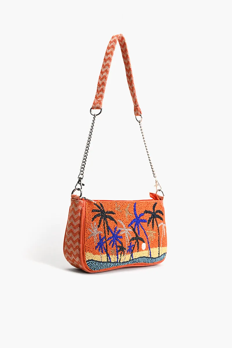 Miami Moonlit Palms Shoulder Bag sold by America & Beyond product image thumbnail 3